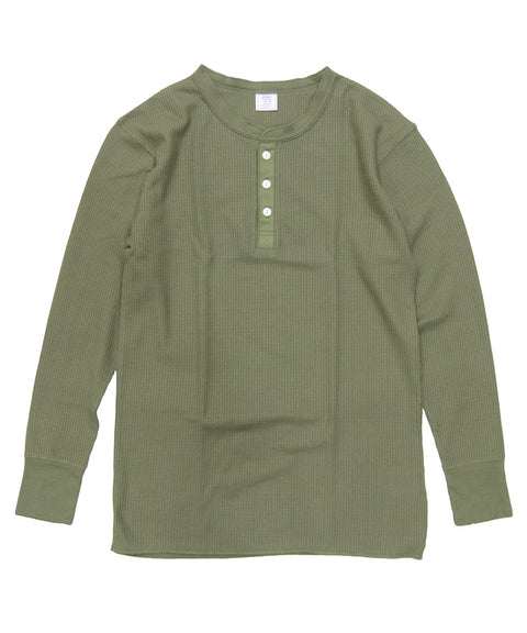 【定番】ワッフルヘンリー長袖T(パック入り) #JC189