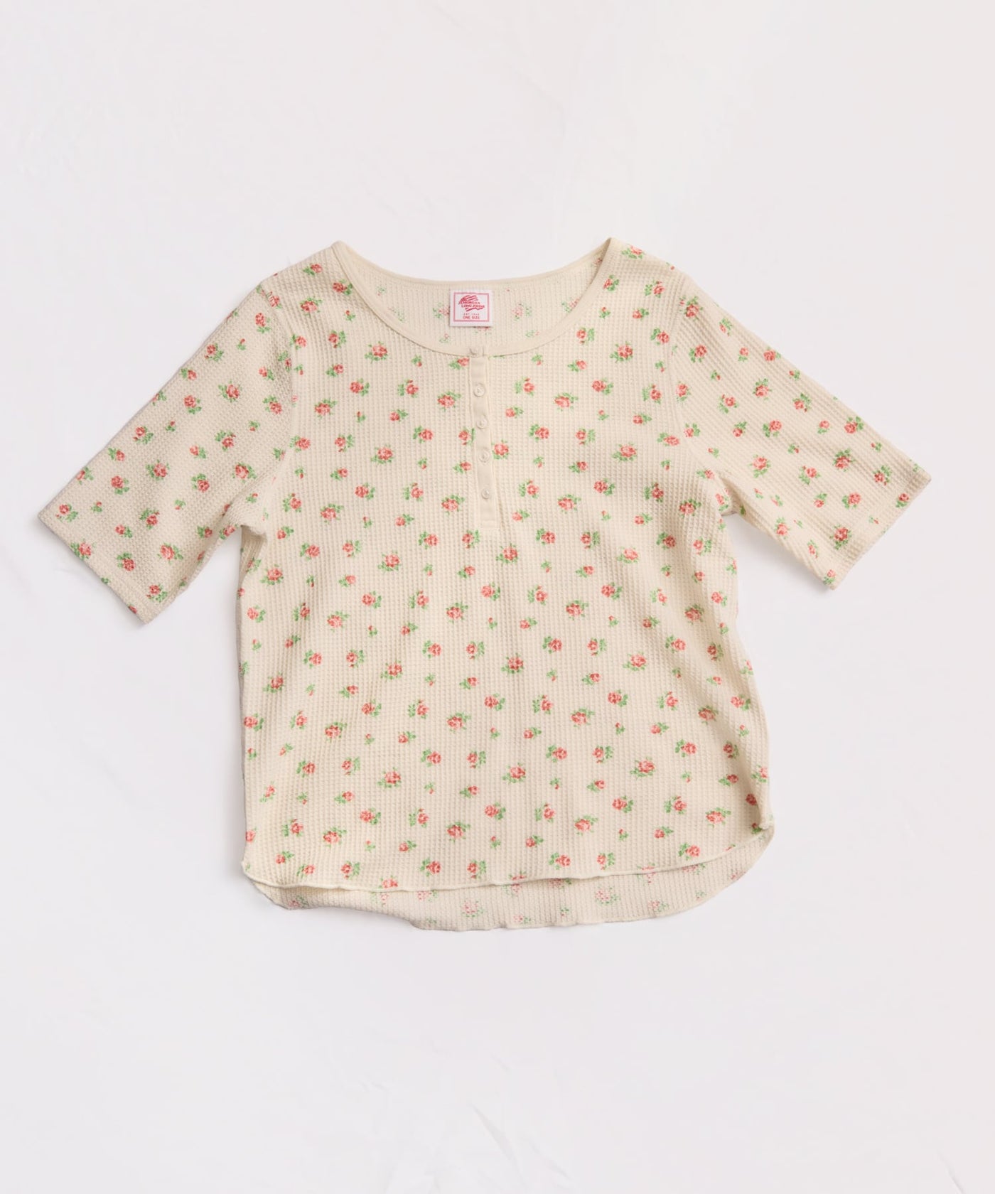 【2026SS New】花柄ワッフルハーフスリーブヘンリー(パック入り) #JG146-29S
