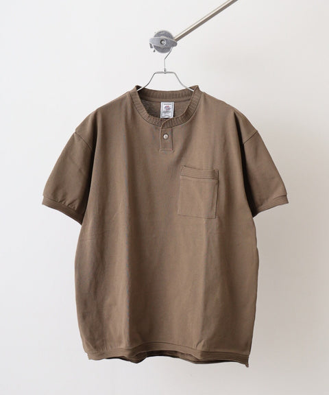 【2025夏 新作】天竺 ヘンリーネック カットオフリブ S/S T #JF175