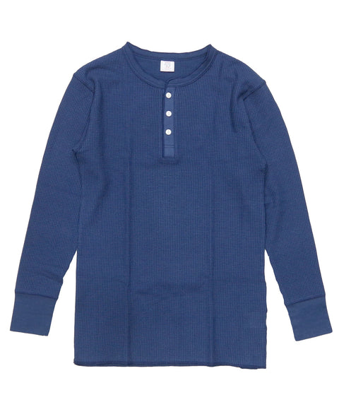 【定番】ワッフルヘンリー長袖T(パック入り) #JC189