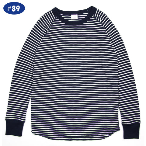 【新色追加】ワッフルラグランボーダー長袖T(パック入) #JB068-59H
