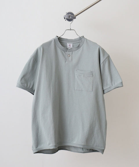 【2025夏 新作】天竺 ヘンリーネック カットオフリブ S/S T #JF175