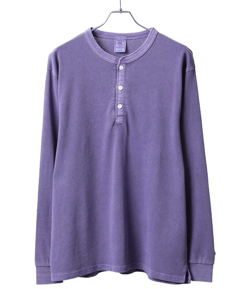 天竺 ピグメントダイ ヘンリーネックL/S T  #174-52S