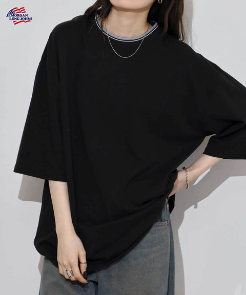 【2025夏 新商品】カノコ クルーネック 襟ライン S/S T #JF067