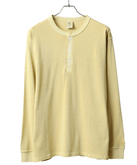 天竺 ピグメントダイ ヘンリーネックL/S T  #174-52S
