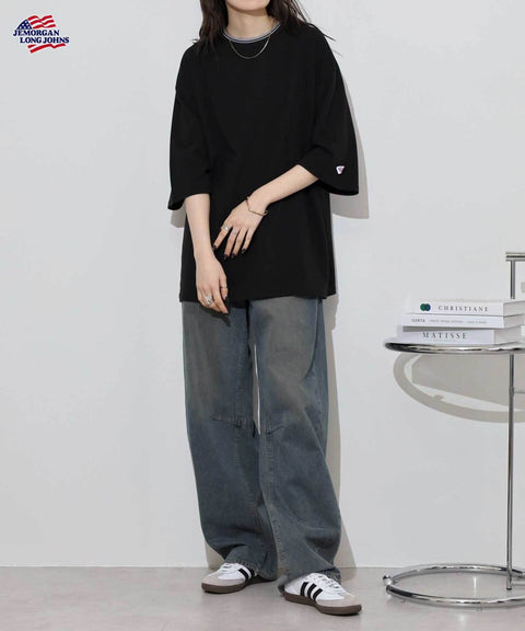 【2025夏 新商品】カノコ クルーネック 襟ライン S/S T #JF067
