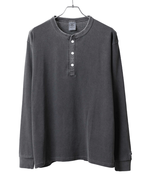 天竺 ピグメントダイ ヘンリーネックL/S T  #174-52S