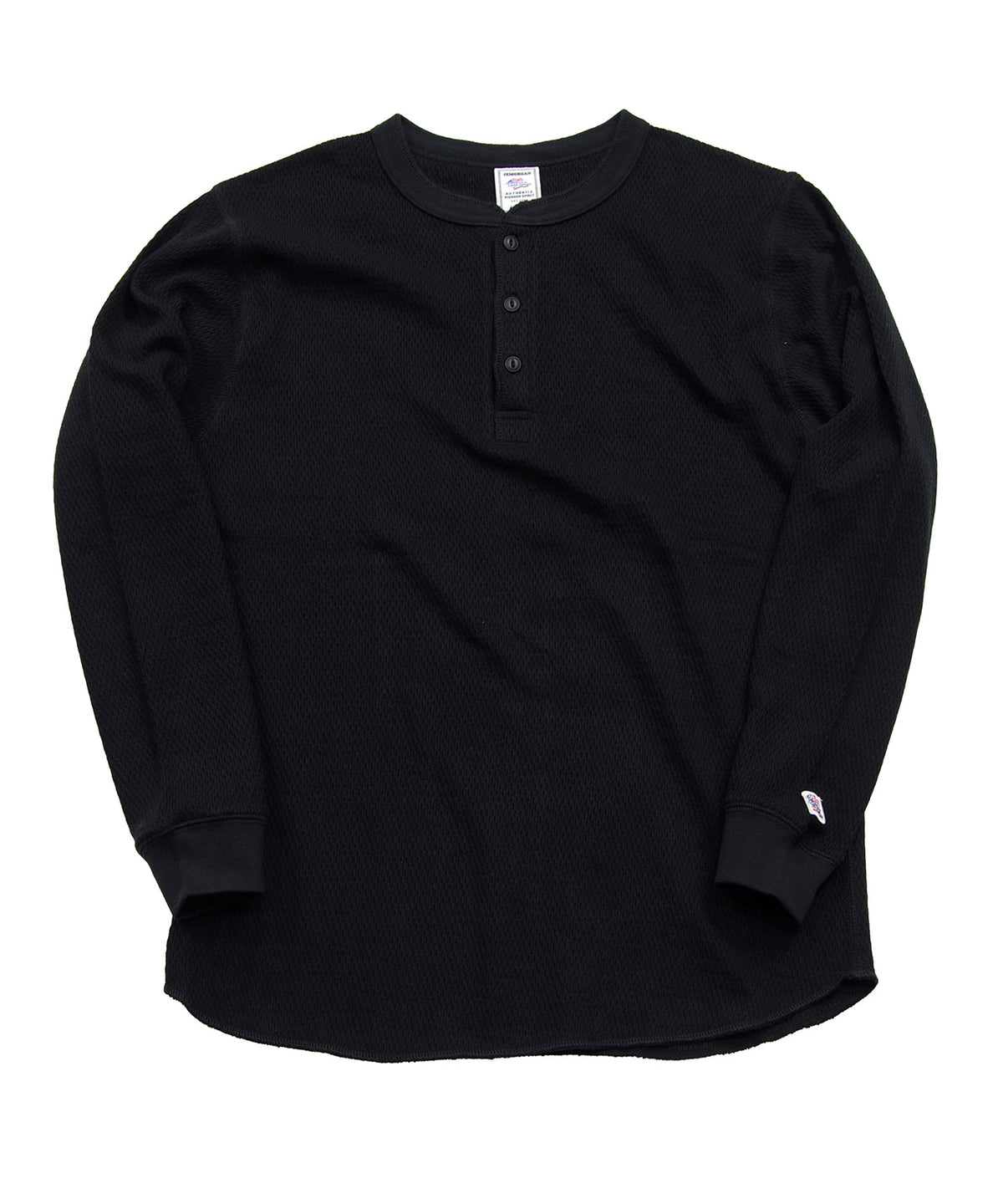 ダブルフェイスハニカムヘンリーネックL/S-T