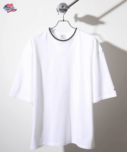 【半袖ベーシック】カノコ クルーネック 襟ライン S/S T #JF067-22S