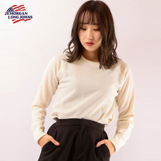 【無地定番】ワッフルラグラン長袖T(パック入) #JB066-59H