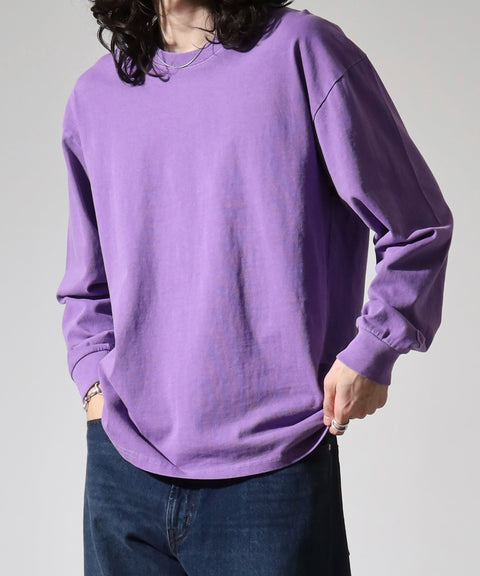 【2025新作】天竺 ピグメントダイ L/S Tシャツ #JF006