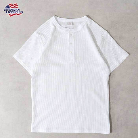 【人気アイテム】ワッフルヘンリーネック半袖Ｔ（パック入り） #JE197