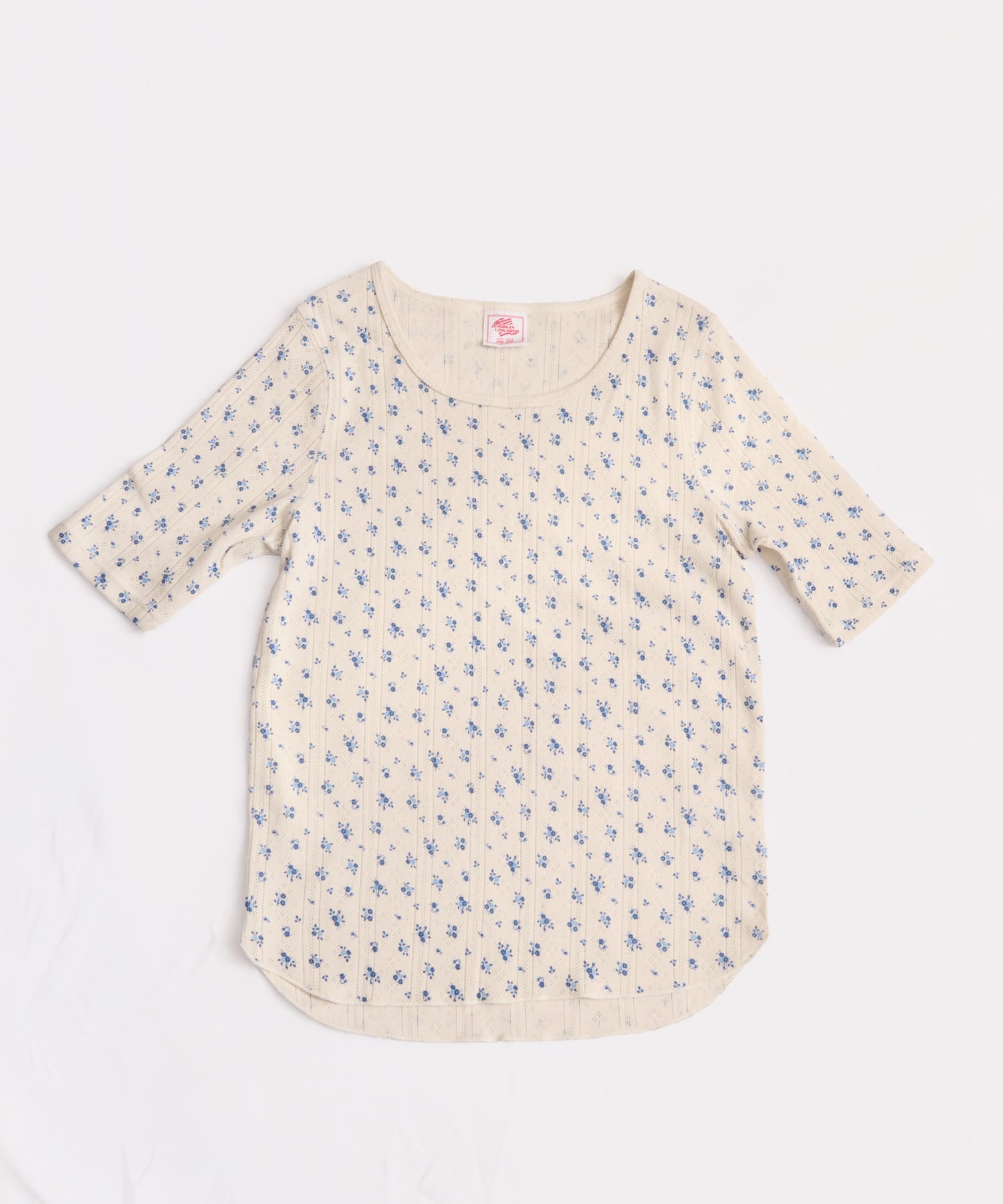【2026SS New】アイレットリブ花柄ハーフスリーブクルー（パック入り） #JG049-29S
