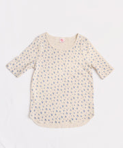 【2026SS New】アイレットリブ花柄ハーフスリーブクルー（パック入り） #JG049-29S