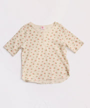【2026SS New】花柄ワッフルハーフスリーブヘンリー（パック入り） #JG146-29S