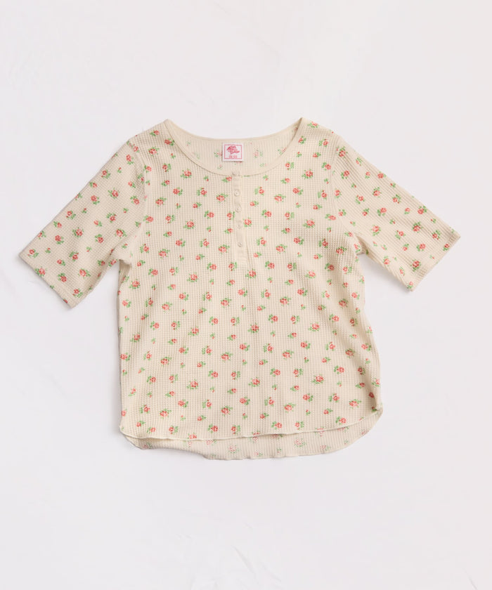 【2026SS New】花柄ワッフルハーフスリーブヘンリー（パック入り） #JG146-29S