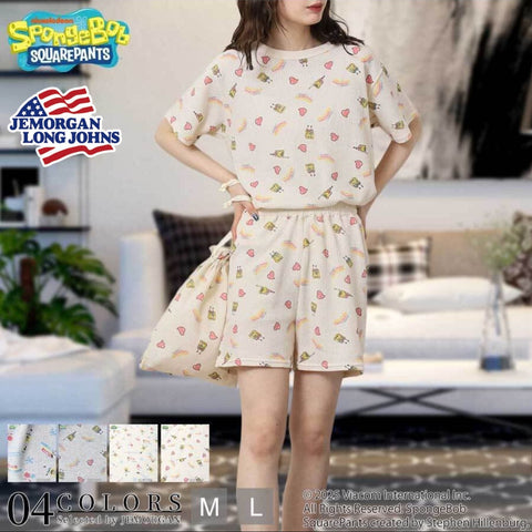 ワッフル スポンジボブ柄　半袖ショーツ3点セット #JF594