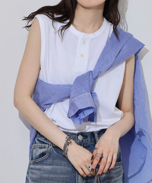 カノコヘンリーネックノースリーブ #JF129-29S