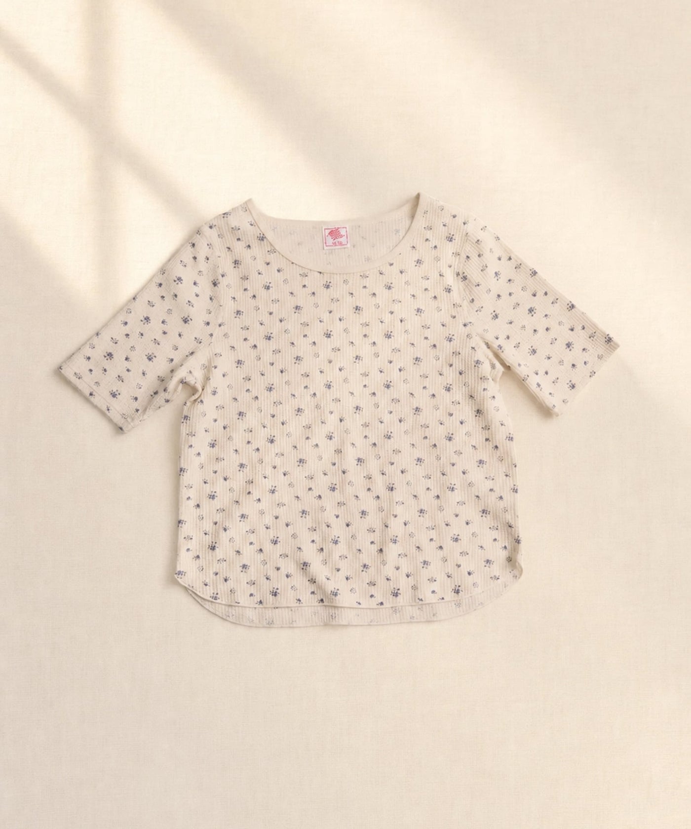 【2026SS New】花柄ワッフルハーフスリーブクルー（パック入り） #JG045-29S