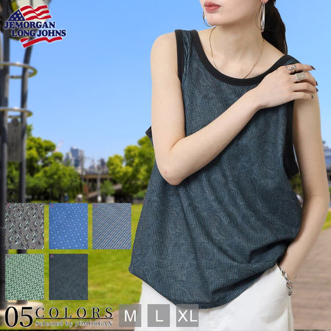 【2025夏 新作】ワッフル 総柄 クルーネック S/S T #JF737