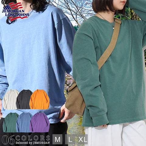 【2025新作】天竺 ピグメントダイ L/S Tシャツ #JF006