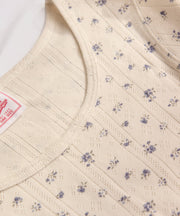 【2026SS New】アイレットリブ花柄ハーフスリーブクルー（パック入り） #JG049-29S