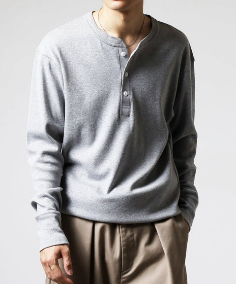 【2025新商品】フライス長袖ヘンリーネック パックTEE #JF162-52S