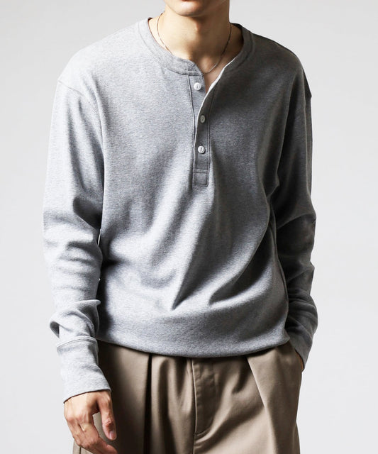 【新定番インナー】フライス長袖ヘンリーネック  パックTEE #JF162-52S