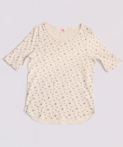 【2026SS New】アイレットリブ花柄ハーフスリーブクルー（パック入り） #JG049-29S