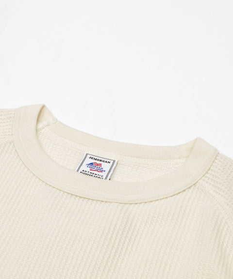 ワッフル7分袖クルー #JD009
