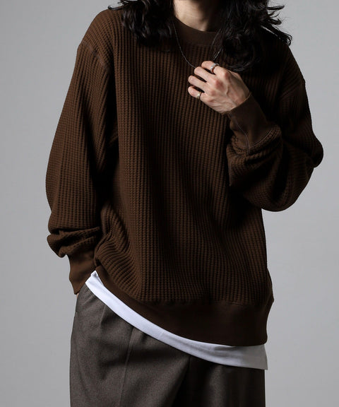 ビッグワッフルBIG SIZEクルーネック #JD042-52S