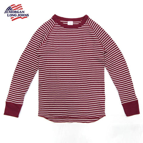【新色追加】ワッフルラグランボーダー長袖Ｔ（パック入） #JB068-59H