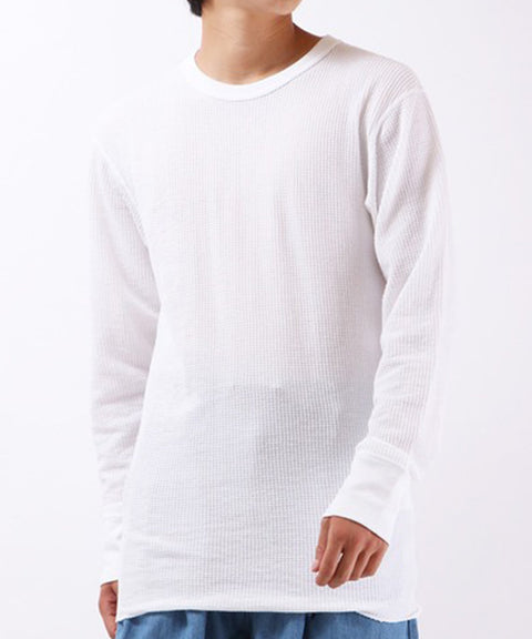 【定番パックＴ】ワッフルクルー長袖Ｔ（パック入り） #JC088