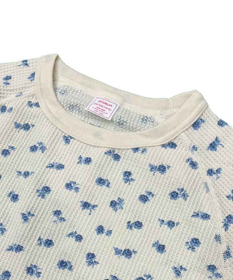 【人気定番】ワッフルラグラン青花柄長袖T(パック入り) #JC091-59S