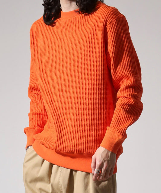 【定番】ビッグワッフルクルーネック #JB001-52C