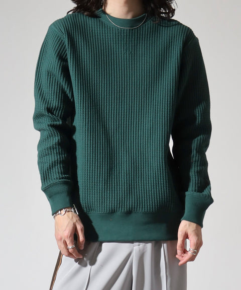 【定番】ビッグワッフルクルーネック #JB001-52C