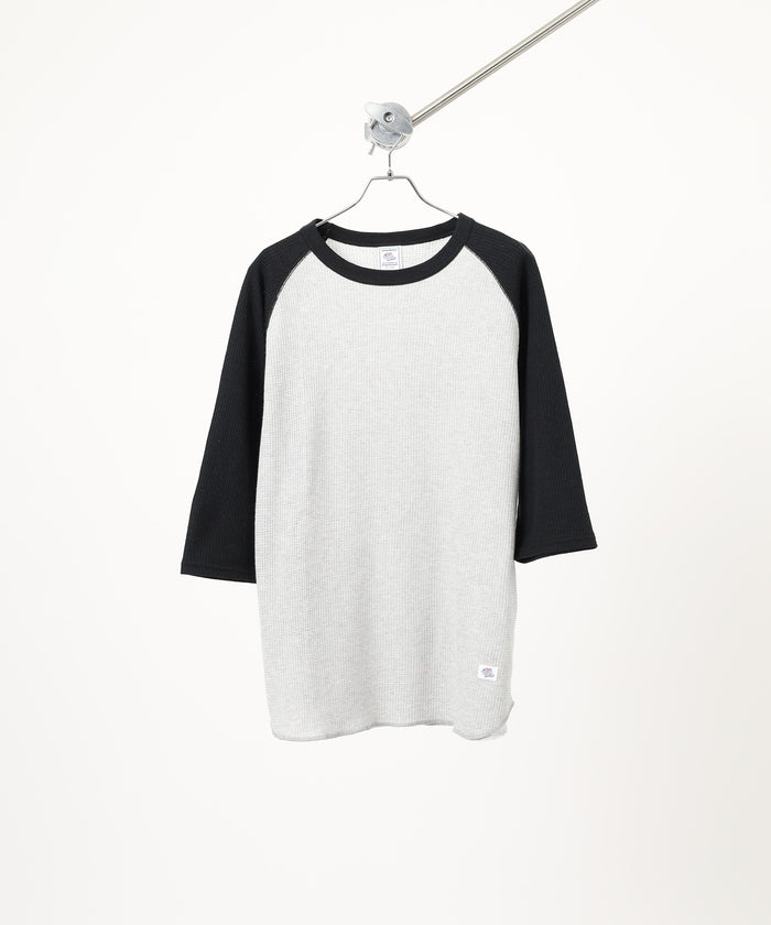 ワッフル7分袖クレリッククルー #JG011-12S