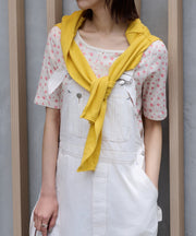 【2026SS New】アイレットリブ花柄ハーフスリーブヘンリー（パック入り） #JG150-29S