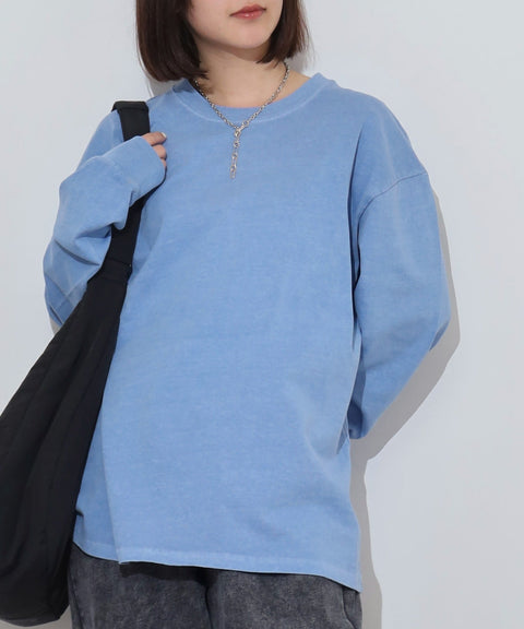 【2025新作】天竺 ピグメントダイ L/S Tシャツ #JF006
