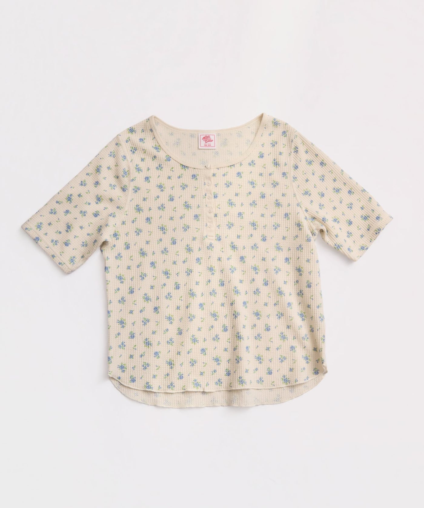 【2026SS New】花柄ワッフルハーフスリーブヘンリー（パック入り） #JG146-29S