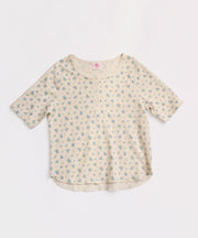 【2026SS New】花柄ワッフルハーフスリーブヘンリー（パック入り） #JG146-29S