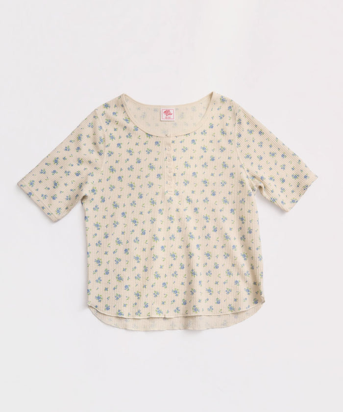 【2026SS New】花柄ワッフルハーフスリーブヘンリー（パック入り） #JG146-29S