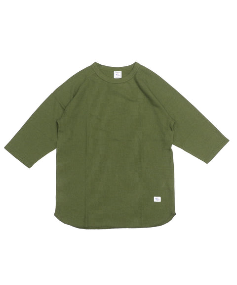 ワッフル7分袖クルー #JD009