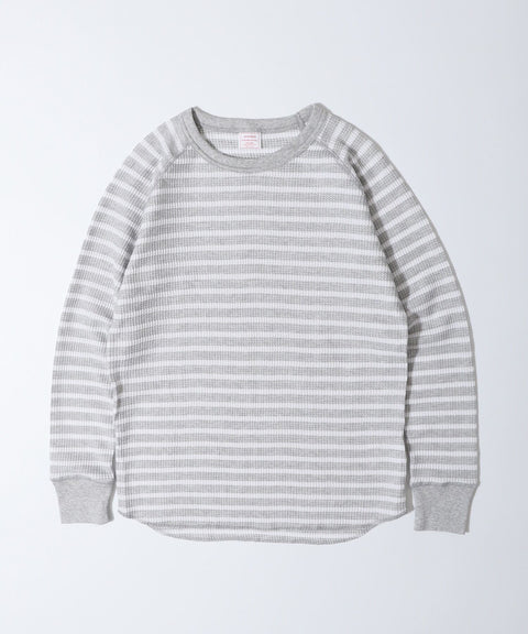 【新色追加】ワッフルラグランボーダー長袖Ｔ（パック入） #JB068-59H