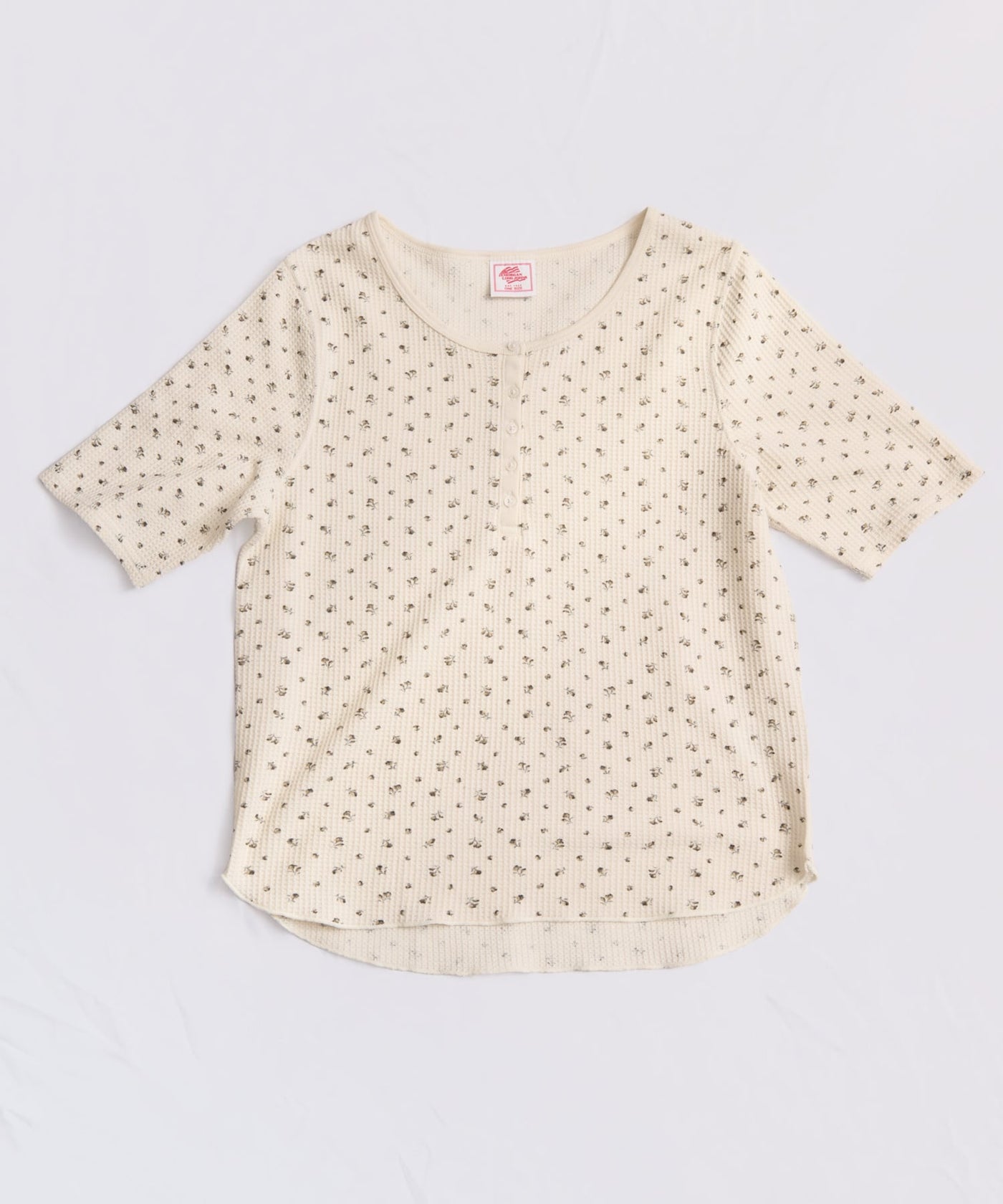 【2026SS New】花柄ワッフルハーフスリーブヘンリー（パック入り） #JG146-29S