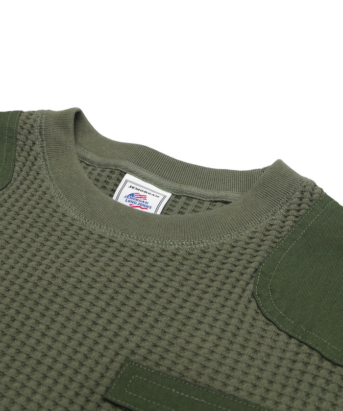 【NEW】ビッグワッフルコンバットクルーネック #JF008-52S
