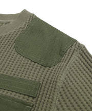 【NEW】ビッグワッフルコンバットクルーネック #JF008-52S