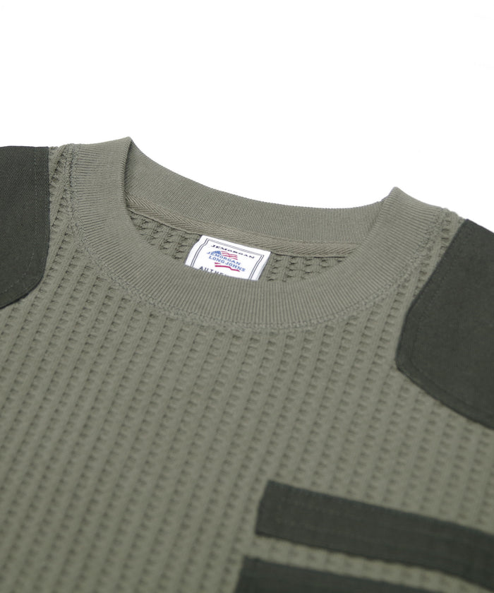 【NEW】ビッグワッフルコンバットクルーネック #JF008-52S