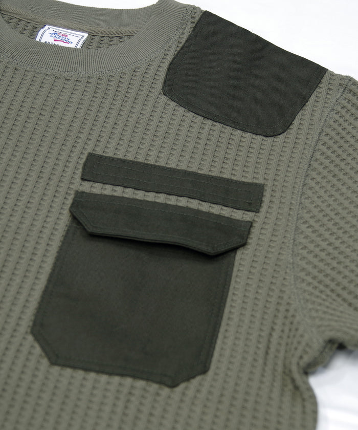 【NEW】ビッグワッフルコンバットクルーネック #JF008-52S