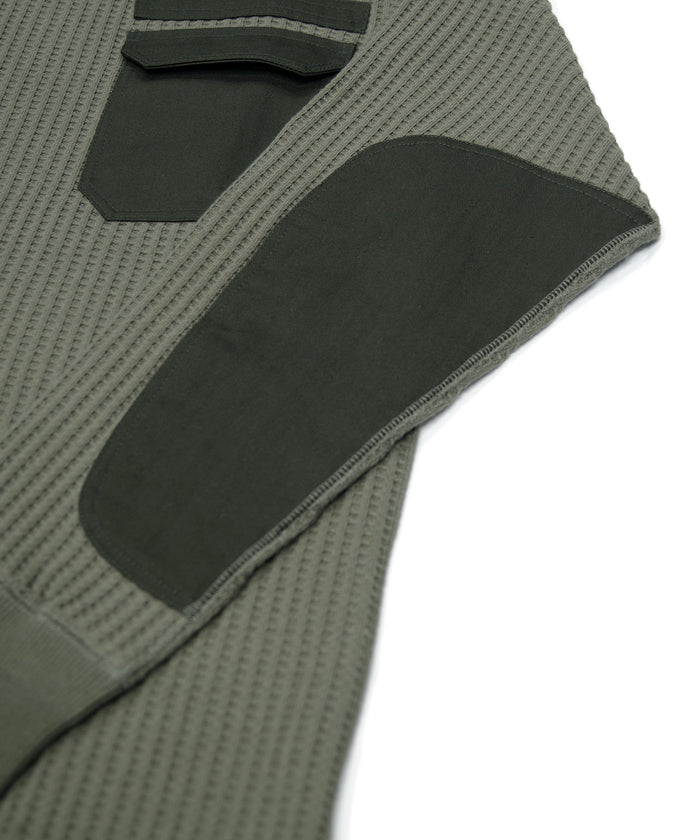 【NEW】ビッグワッフルコンバットクルーネック #JF008-52S